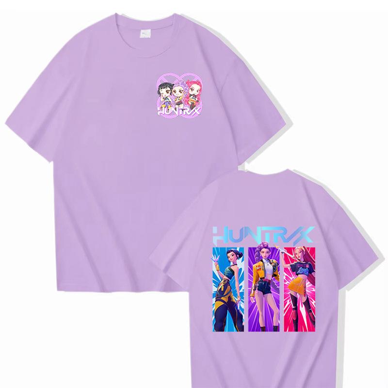 Hot Sale KPop Demon Hunters Graphic T Shirts Men Women Clothing Fashion Cartoon T-shirts Summer Casual T-shirt Streetwear