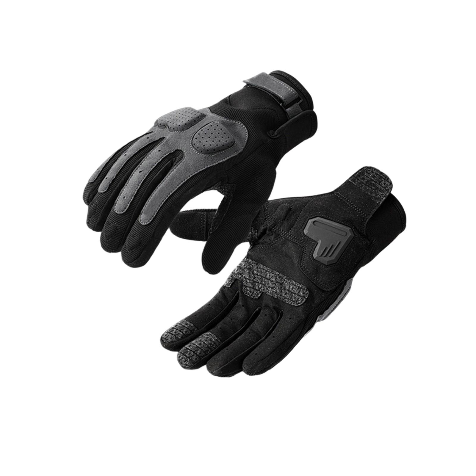 Cycling Gloves Outdoor Road Bike Gloves Thickened Anti-Scratch Anti-Slip Wear-Resistant Breathable Shock-Absorbing Motorcycle Gloves L чёрный
