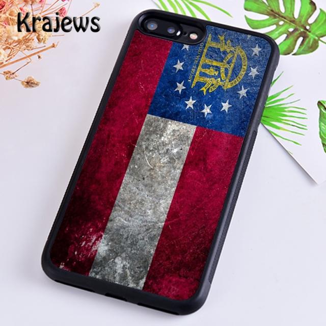 Krajews Georgia Grunge Flag Soft Phone Case Cover For iPhone 17 Air 16 15 14 plus 11 12 13 pro max Plus coque Fundas