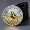 Moeda Desafio Bee Kind Bee Positive Lado Duplo Abelha Inspiradora Moeda Comemorativa de Abelha Token de Metal Colecionável Presente Motivacional para Mulheres Homens
