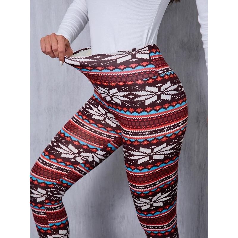 Fleece Thickened Lamb Wool Leggings Women's Autumn and Winter High-waisted Leggings Thermal Pants Yoga Pants