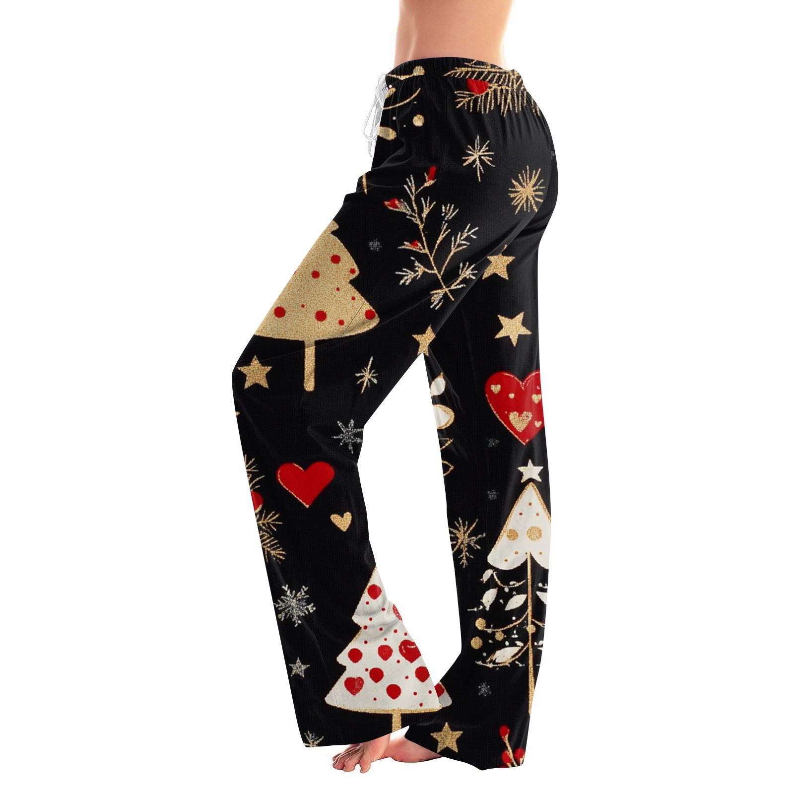 

Женские модные свободные повседневные брюки с принтом XXXL