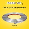 Chrome 1cm*5m Universal Mold Wide Side Trim Automotive Body Trunk Strip Bumper