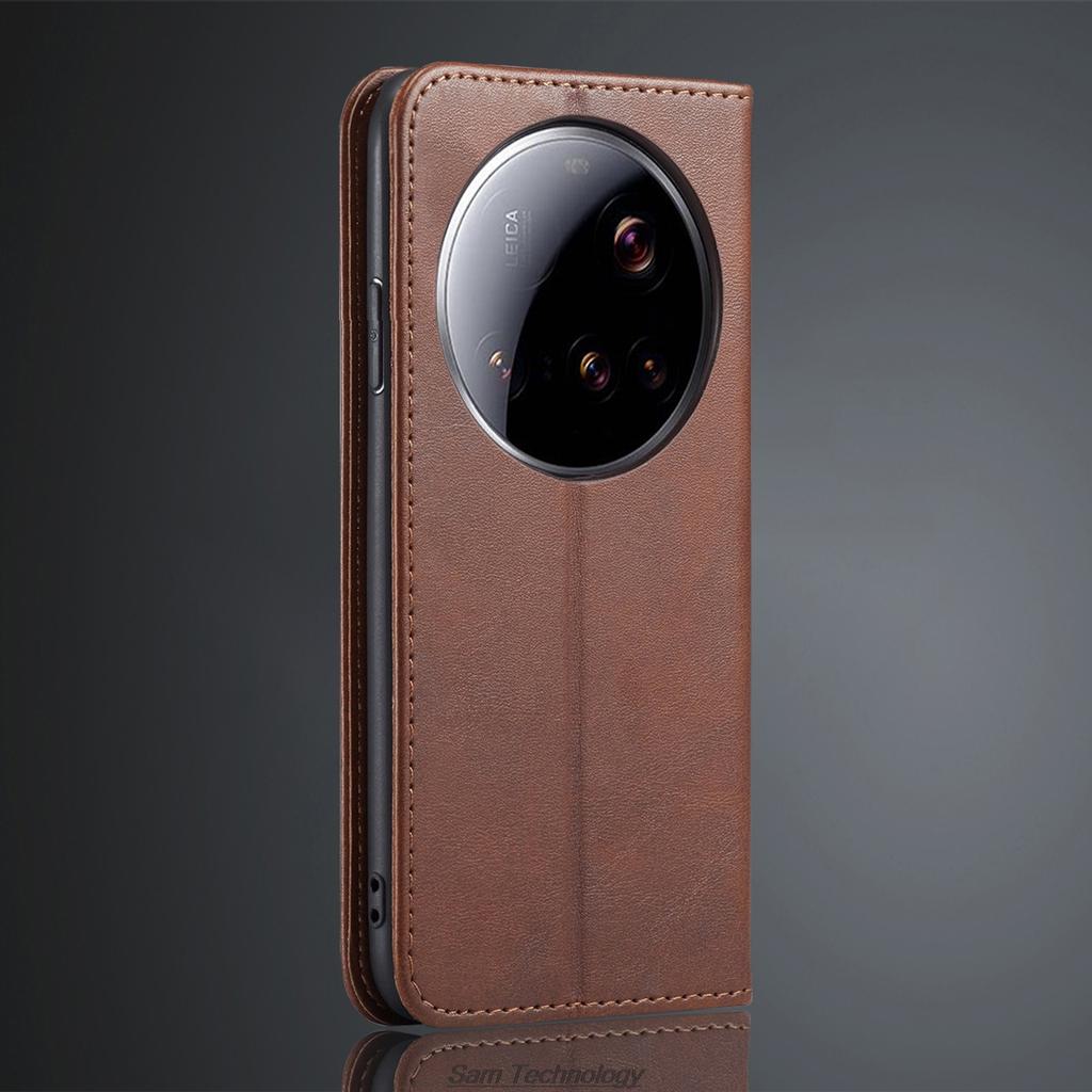 Magnetic Attraction Leather Case for Xiaomi Mi 15 Ultra / Xiaomi 15 Ultra Holster Flip Cover Case Wallet Bags Capa Fundas Coque