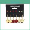 Alloy Stylish Geometric Earrings For Women European American Fashion Jewelry
