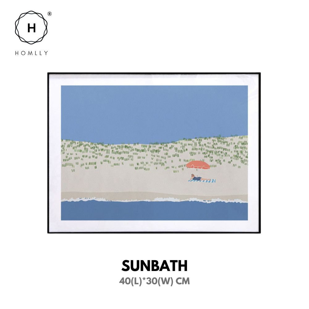 

Homlly Tropical Palm Tree Coastal Escape Pop Art Wall Painting SUNBATH 30*40cm