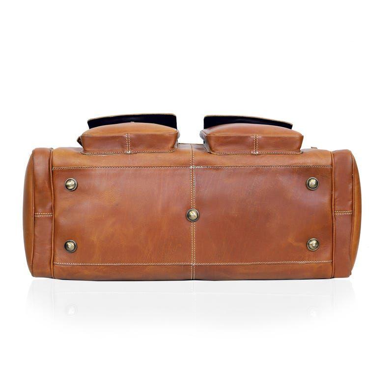 Handmade Leather Duffle Bag Leather Travel Duffel for Men Overnight Weekender Duffel Leather Holdall Bag Vacation Duffel Bag Gift for Him