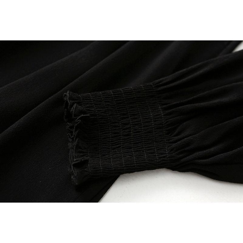 Foreign Trade Export Mature Intellectual Sexy Deep V-neck Loose Meat Covering Viscose Dress Temperament Drape Guest Dresses