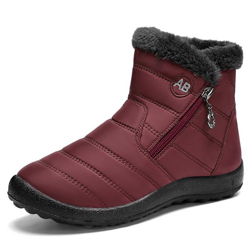 Shoes Women's Large Size Cotton Shoes TEMU2025 Snow Boots Cold-proof and Warm Cotton Boots Piled and Thickened Versatile Women's Boots