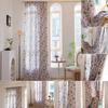 Panou Curtain Boho cu Imprimeu Floral și Margine cu Ciucuri Buzunar pentru Baghetă Draperie Filtrantă pentru Lumină pentru Decor Fereastră Living Dormitor Casă la Țară