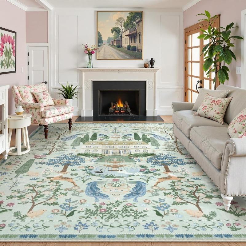 Modern Abstract Living Room Carpet Luxury Large Bedroom Bedside Decorative Rug Ideal Soft Non-Slip Sofa Coffee Table Floor Mat