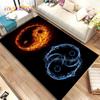 Chinese Tai Chi Bagua Yin Yang  Area Rug,Carpet Rug for Home Living Room Children Bedroom Sofa Doormat Decor,Non-slip Floor Mat
