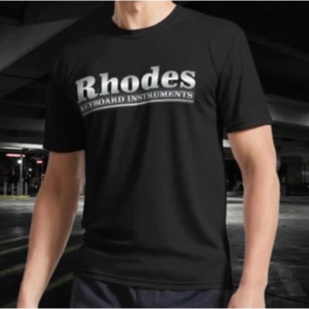 Rhodes Elektrisches Klavier Klassisches Logo T-Shirt Lustige Größe Amerikanischer Vintage Stilvoller Streetwear Mann Lässig Bequem