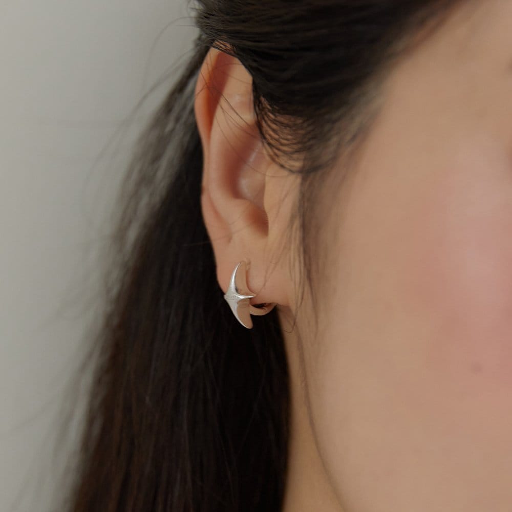(925 Silver) Galaxy Hoop Earrings Ec3032