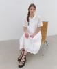 Cluny Eyelet Lace Long Dress - White