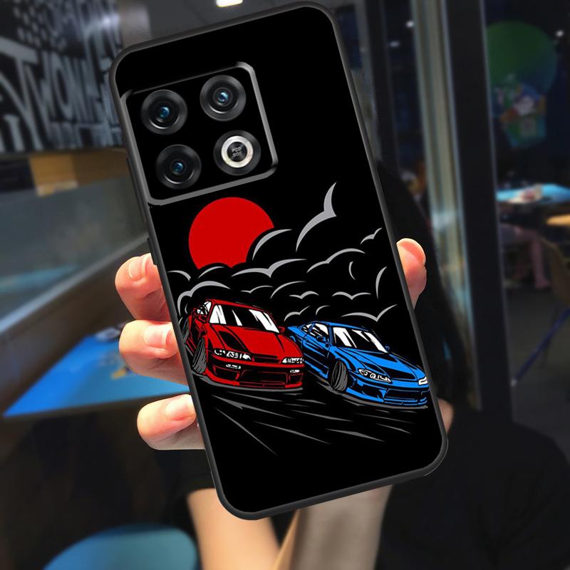 Carcasă pentru mașină sport JDM Japonia pentru OnePlus Nord 2 2T CE N10 N20 N300 OnePlus 9 Pro 10 Pro 8T 9R 9RT 10T Ace Cover