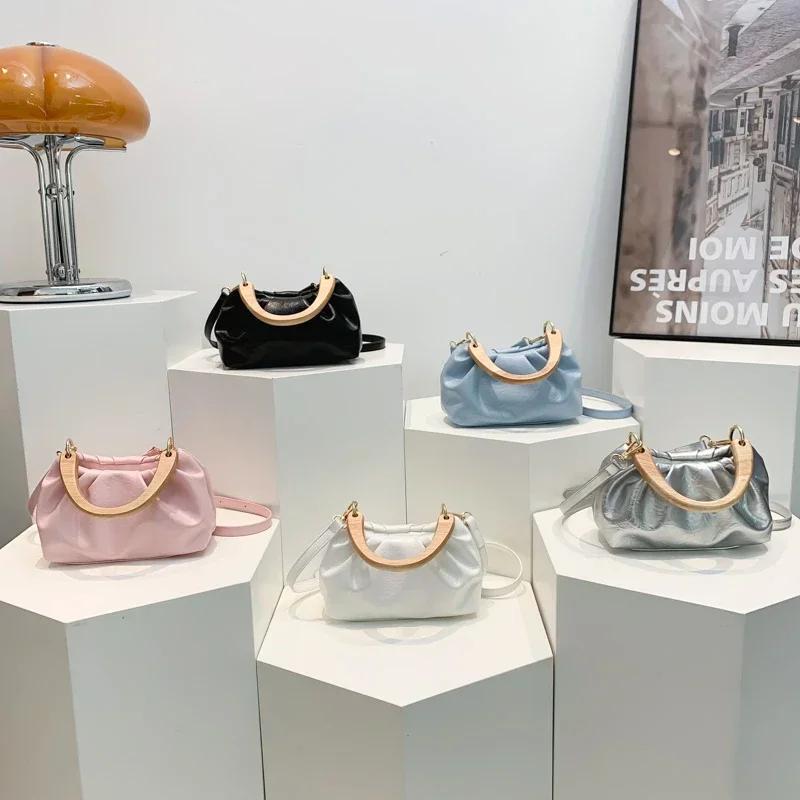 Hot Sale Fashion Versatile Sewing Thread Crossbody Bags  Light Luxury High Quality Solid Zipper PU Women's Handbags