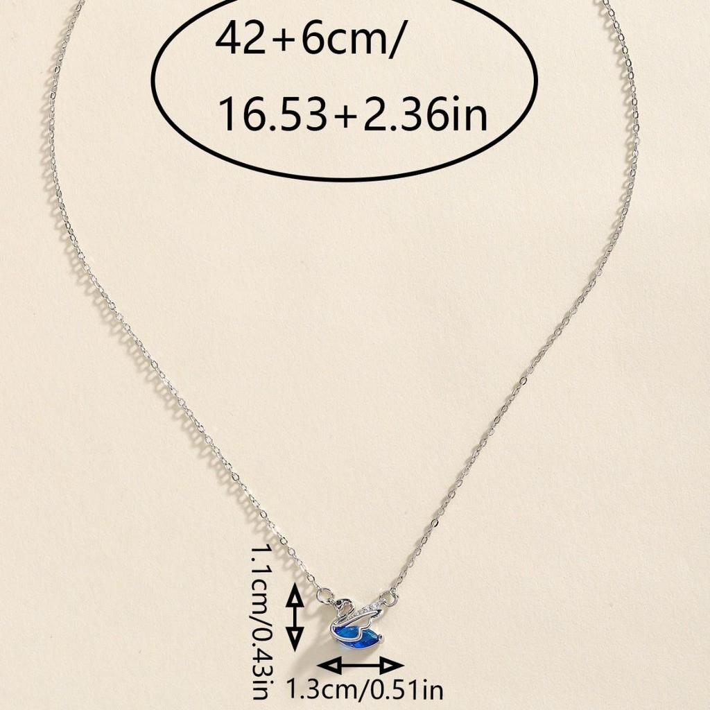 Swan Zircon Necklace: Elegant Women's Light Luxury Clavicle Chain with Sweet Temperament