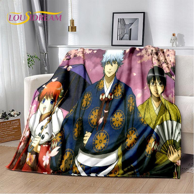 Gintoki Kagura Gintama Anime Soft Plush Blanket,Flannel Blanket Throw Blanket for Living Room Bedroom Bed Sofa Picnic Cover Kids