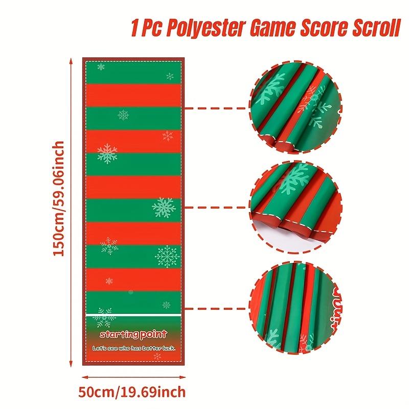 

Christmas Scroll Scoring Game Bottle Drinking Rolling Sports Activities Game Xmas Gift for Proposal Indoor Outdoor Fun Party