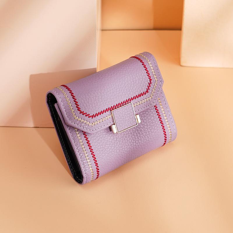 

Сумка для карт из натуральной кожи, женский держатель для карт из коровьей кожи первого слоя, женский многокарточный держатель для кредитных карт светло-фиолетовый