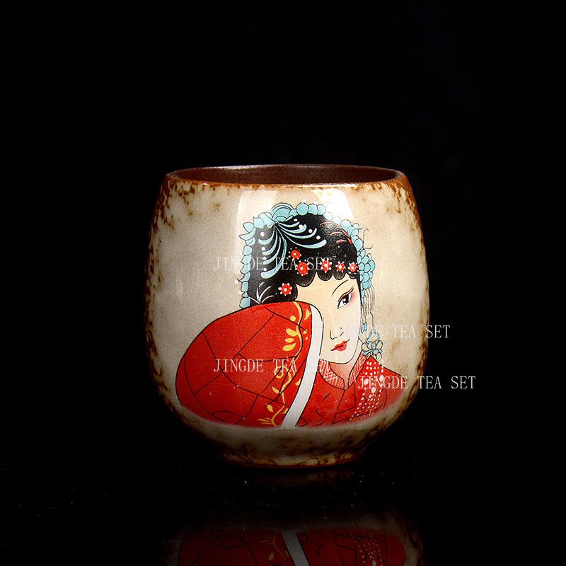

1pcs Coarse Pottery Tea Cup Chai Shao Dragon Egg Master s Cup Large Single Kiln Transformed Water Cup Household Ceramic Tea Cups 130ml