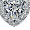 Heart Shape Earrings Full Diamond Effect Micro-Setting Love Zirconia Stud Earrings Romantic Jewelry for Women Girls Everyday Wear Anniversary Gift