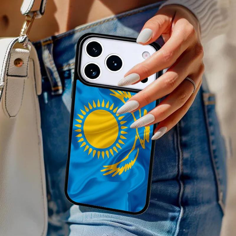 

Мягкий чехол для телефона с флагом Казахстана Для iPhone 17 Air 14 15 13 12 Max Чехол Для Apple 14 15 16 16e 11 Pro Max Plus iPhone 16pro max