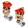 Skull Shape Stee  Wheel   3cm Diameter Metal Resin Turn Knob   for Cars Trucks Tractors Boats