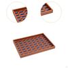Checkerboard Leather Tray Centerpieces Jewelry Trinket Dish Farmhouse Modern Snack Bread Food