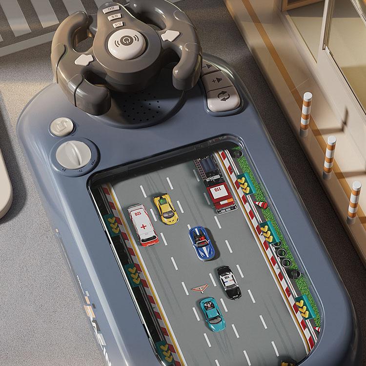New Children's Racing Game Machine Breakout Adventure Puzzle Steering Wheel Toy Cars Increased Transportation Knowledge