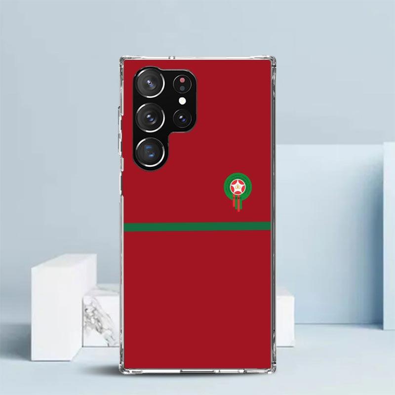 Morocco Flag Phone Case For Samsung Galaxy S24 S25 Edge S26 Ultra S22 S23 Plus S21 + S20 FE Soft TPU Back Cover Galaxy S22 S23 S
