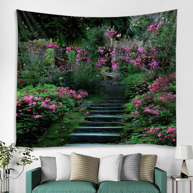 

Скандинавский ins ветер фэнтези лесной пейзаж гобелен настенное художественное украшение богемное украшение эстетика комнаты украшение дома 100X75CM