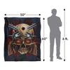 JQ Licensing Silky Skull & Guns Supersoft Blanket