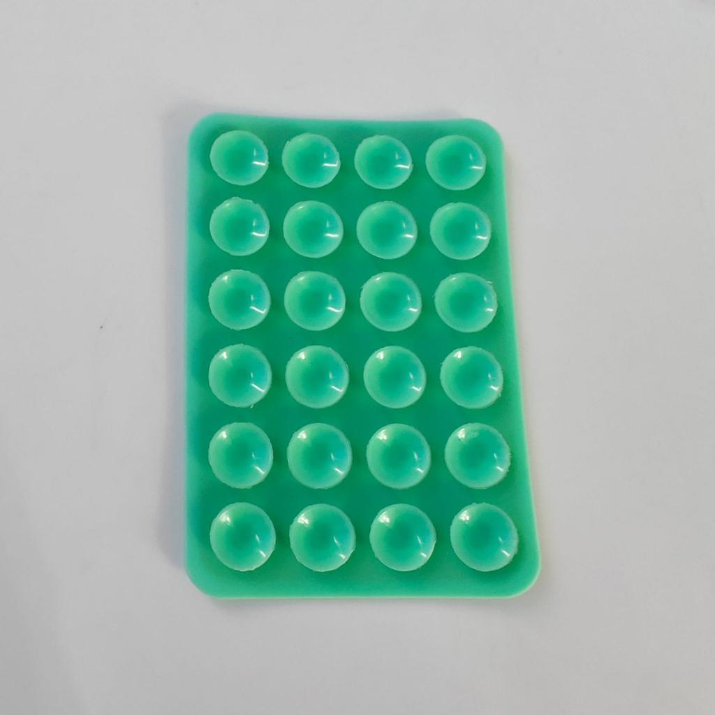 24 სილიკონის მისაწოვარი ტელეფონის დამჭერი, მრავალფუნქციური კვადრატული ტელეფონის პადი, უნივერსალური სილიკონის მისაწოვარი სტიკერი