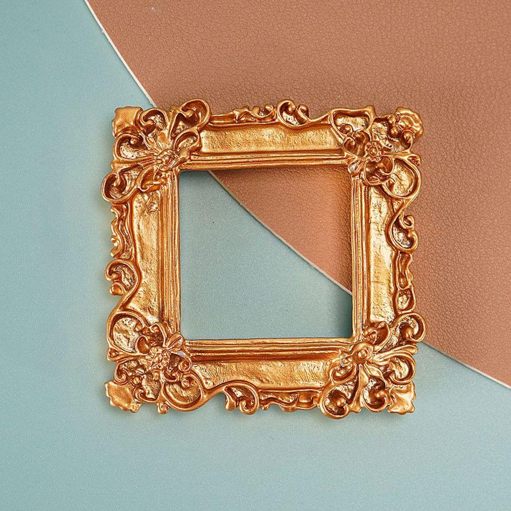 Vintage Resin DIY Shadow Box Frame Gold DIY Mini Photo Frames Memory Display Frames Gifts