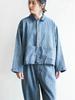 Japanese Women's Casual Cotton Denim Cardigan with Chest Pocket