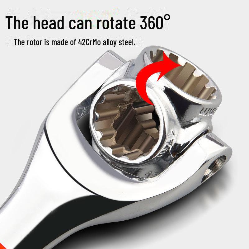 8-in-1 Universal Multi-Function Rotating Socket Wrench Set (8-21mm)