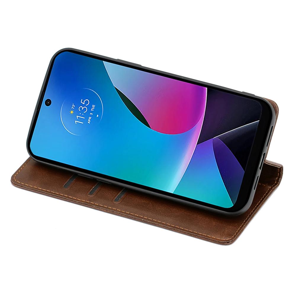 For Motorola Moto G45 5G/G34 5G Leather Case Magnetic Closing Wallet Flip Phone Cover