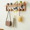 Wall Mounted Coat Rack with Shelf Rustic Wooden Wall Shelf with 11 Hooks Mail Holder 4-in-1 Entryway Organizer Key Hanger for Living Room Bedroom