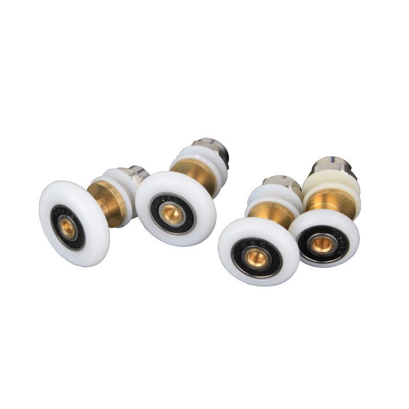 Accessorio Ruota Eccentrica per Porta in Vetro Singola Doccia, Nucleo in Rame Vintage