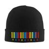 Venezuela Barcode Knitting Hat Casual Caps Unisex Women Kpop Beanie Hats Autumn Pattern Thermal Elastic Bonnet Hats