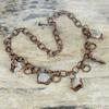 White Topaz Rough Necklace Electroformed Copper Jewelry Adjustable Chain Necklace Handmade Gemstone Jewelry Copper Necklace Engagement Gifts