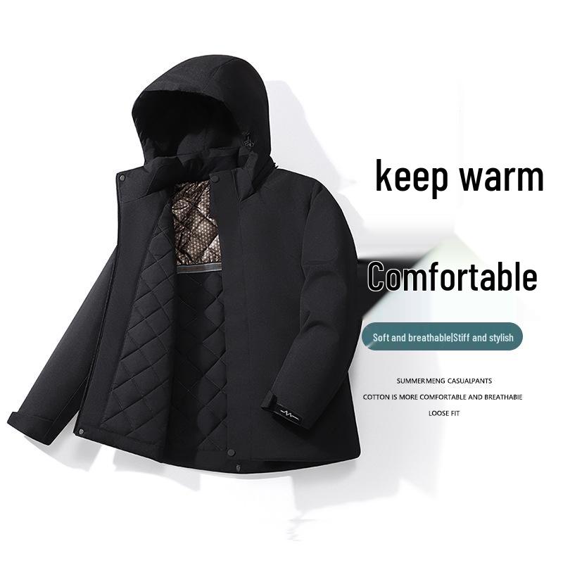 Di Yu Shen Long Winter Graphene Ski Jacket - Thickened, Warm, Rainproof, Casual Hooded Cotton Outerwear for Couples
