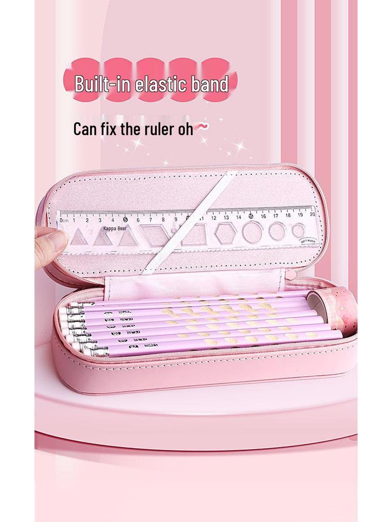 Trousse à crayons 3D dessin animé Kaba pour enfants, Double couche, Grande capacité