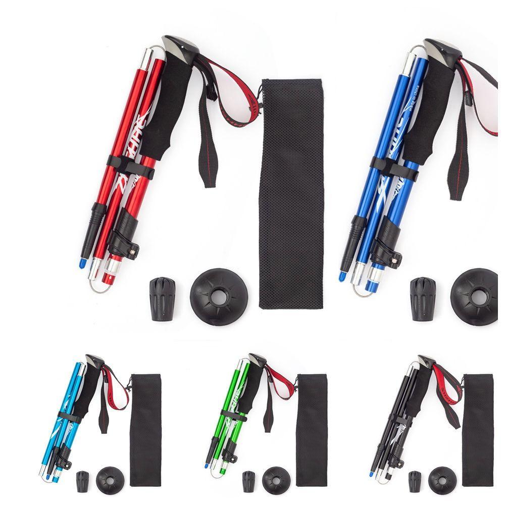 Quick Adjustable Locks Cross Country Cane EVA Wading Staff Outdoor Trekking Poles  Hiking Equipment