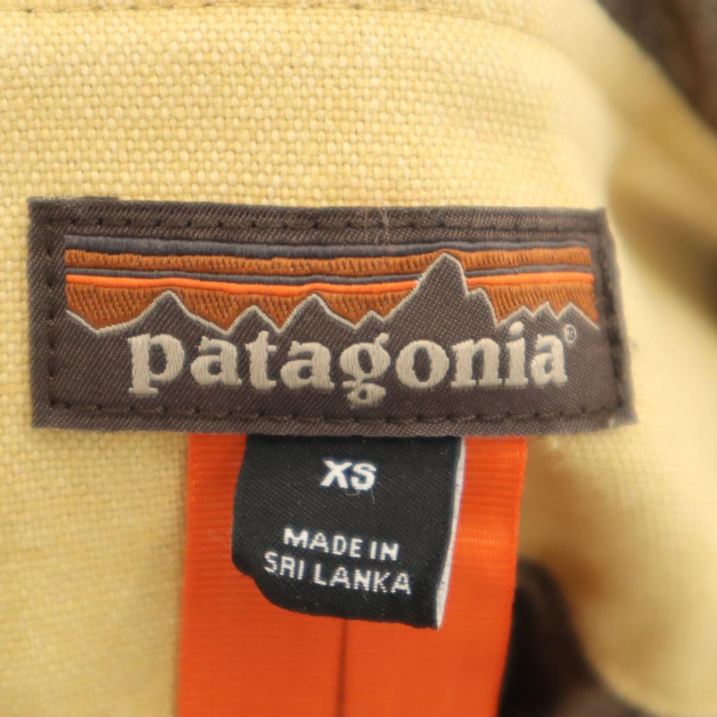 patagonia Hemp Canvas Bomber Hoodie Jacket XS beige 26685FA21 Outdoor Women Used