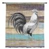 Farm Animal Rooster Wood Grain Sheer Curtains for Living Room Decoration Window Curtains Kitchen Tulle Voile Organza Curtains