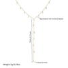 Gold Plated Dangling Cubic Zirconia Necklace for Women Stainless Steel