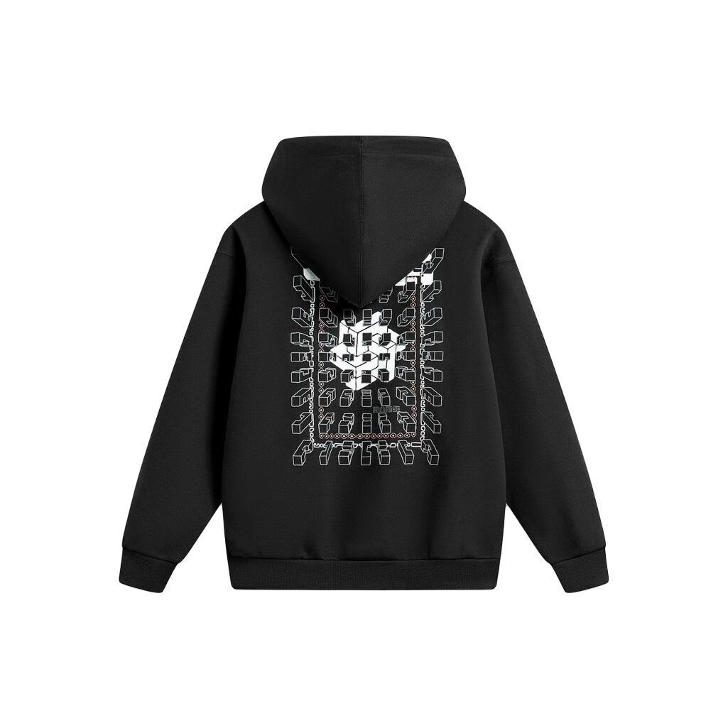 Li-Ning Chinese Culture Graphic Hoodie Black Men s AWDT899-3 XL